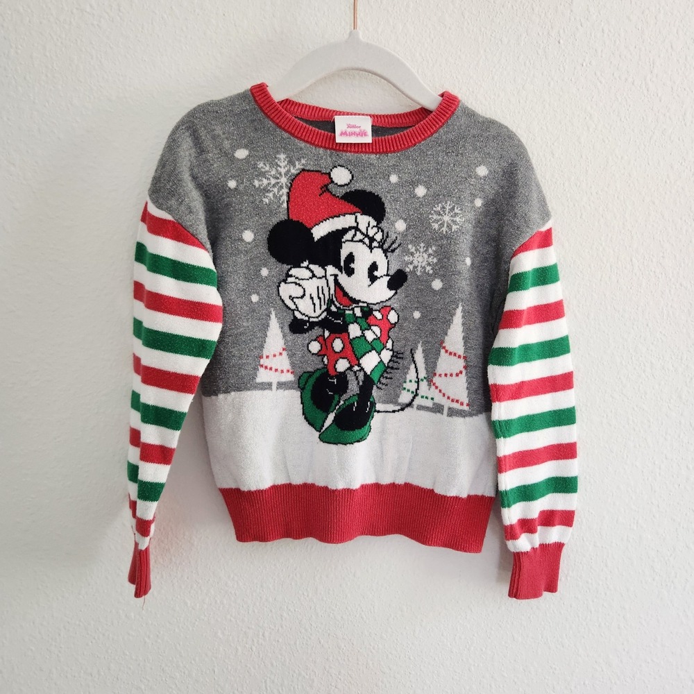 Disney Minnie Mouse Christmas Sweater Girls size 4T